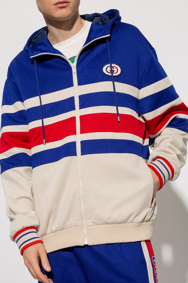 Gucci striped hoodie best sale